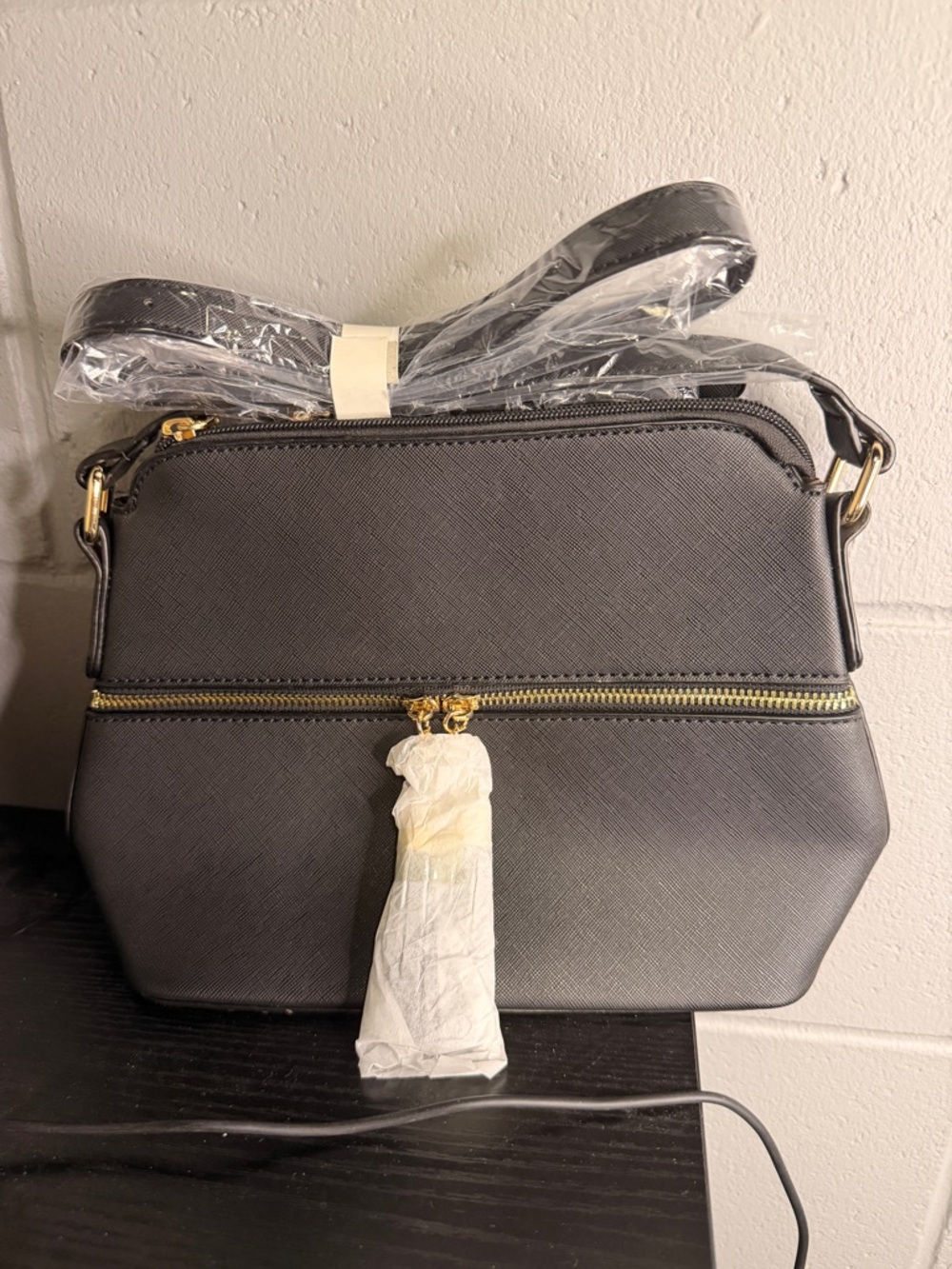 NWT Joseko Structured Black Crossbody Bag